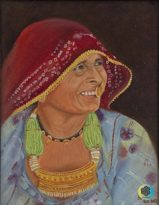 The Rajasthani Lady Original Art
